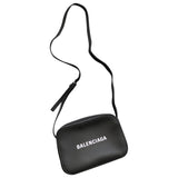 Balenciaga camera black leather handbag
