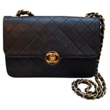 Chanel timeless/classique black leather handbag