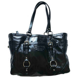 Coach black patent leather handbag