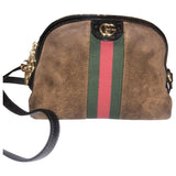 Gucci ophidia brown suede handbag