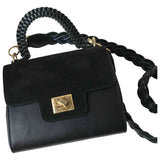 Lili Radu black leather handbag