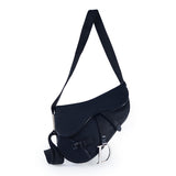 Dior saddle black cotton handbag