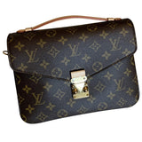 Louis Vuitton metis brown cloth handbag