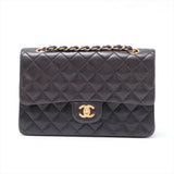 Chanel timeless/classique black leather handbag