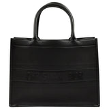 Dior book tote black leather handbag