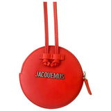 Jacquemus le pitchou red leather handbag
