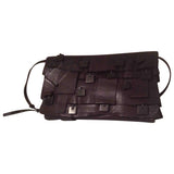 Yves Saint Laurent brown leather clutch bag