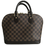 Louis Vuitton alma brown cloth handbag
