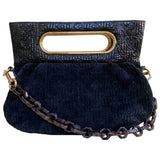 Louis Vuitton black suede handbag