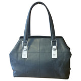 Chanel black leather handbag
