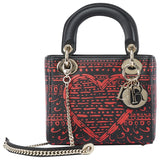 Dior lady dior black leather handbag