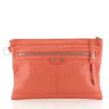 Balenciaga city orange leather handbag