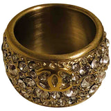 Chanel cc gold metal rings