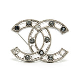 Chanel cc silver metal pins & brooches