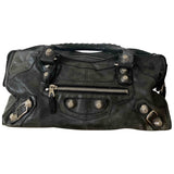 Balenciaga city grey leather handbag