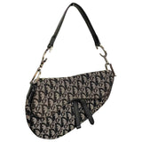 Dior saddle black cloth handbag