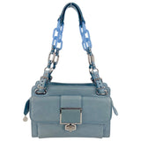 Balenciaga blue leather handbag