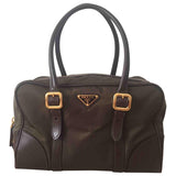 Prada khaki cloth handbag