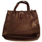 Prada black leather handbag