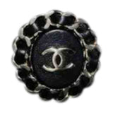 Chanel chanel black metal pins & brooches