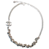 Chanel silver metal necklaces