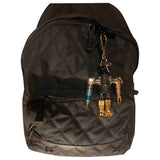 Prada black cloth backpacks