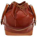 Louis Vuitton noé brown leather handbag