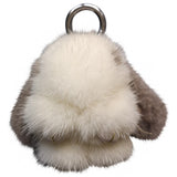 Non Signé / Unsigned white mink bag charms