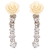 Prada ecru plastic earrings