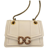 Dolce & Gabbana dg amore white leather handbag