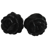 Uterque black ceramic earrings