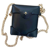Manu Atelier black leather handbag