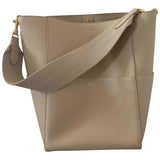 Celine seau sangle beige leather handbag