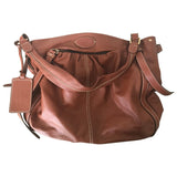 Lancel camel leather handbag