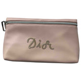 Dior pink plastic travel bag
