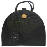 Loewe black crocodile handbag