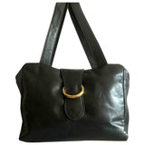 Bally green leather handbag