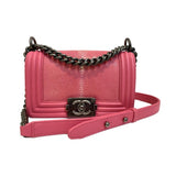 Chanel boy pink stingray handbag