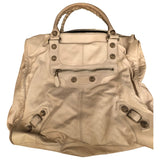 Balenciaga weekender ecru leather travel bag