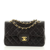 Chanel timeless/classique black leather handbag
