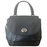 Coach black leather backpacks