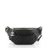 Chanel timeless/classique black leather handbag