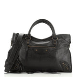 Balenciaga city black leather handbag