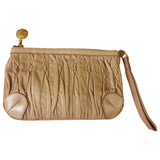 Bally pink leather clutch bag