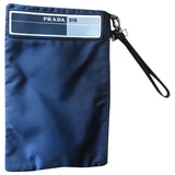 Prada navy cloth clutch bag