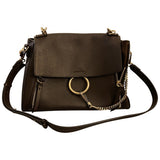 Chloé faye day burgundy leather handbag