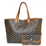 Goyard saint-louis black cloth handbag