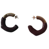 Sunnei burgundy metal earrings