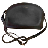 Apc demi-lune black leather handbag