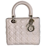 Dior lady dior beige leather handbag